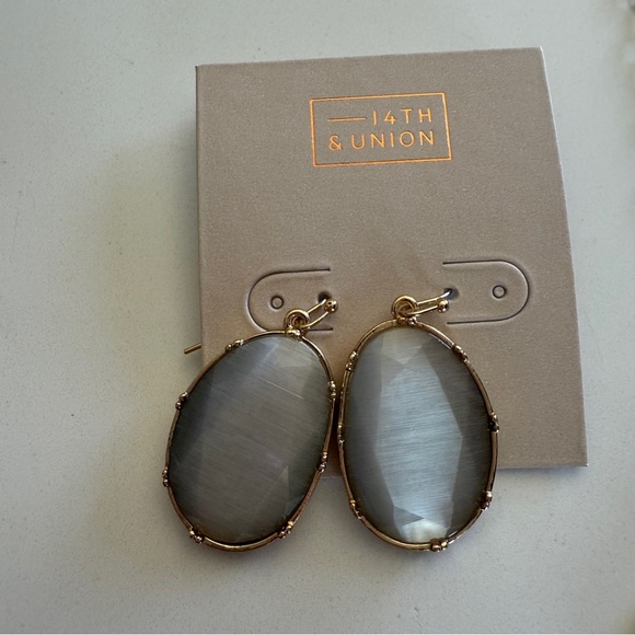 14th & Union- Gray pendant & earring set- Bohemian-Boho- Gold-Long Necklace - Picture 5 of 11